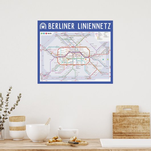 " Deutschland: 2021/heute Berlin - (U/S/Tram) Netz Poster (Küche)