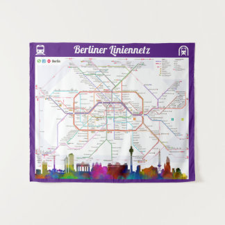 " Deutschland: 2021/heute Berlin - (U/S/Tram) Netz Wandteppich