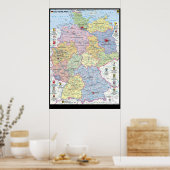 " Deutschland: 2021/heute - Politische Karte Poster (Küche)