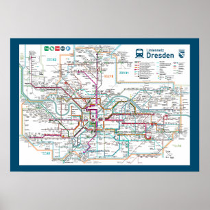 " Deutschland: 2022/heute Dresden - Liniennetz ... Poster