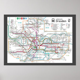 " Deutschland: 2022/heute Dresden - Liniennetz ... Poster
