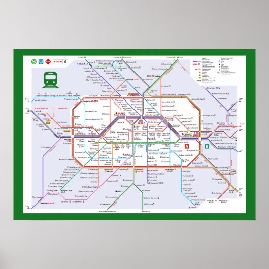 " Deutschland: 2023/heute Berlin - Liniennetz ... Poster (Vorne)