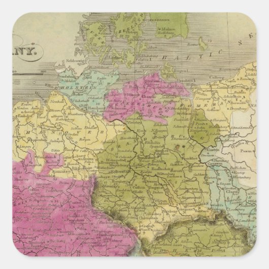 Deutschland 20 quadratischer aufkleber (Vorderseite)