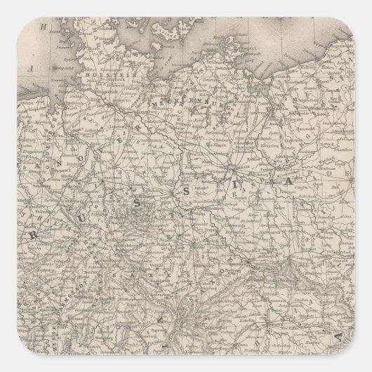 Deutschland 26 quadratischer aufkleber (Vorderseite)