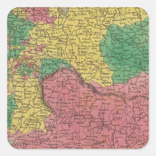 Deutschland 29 quadratischer aufkleber (Vorderseite)