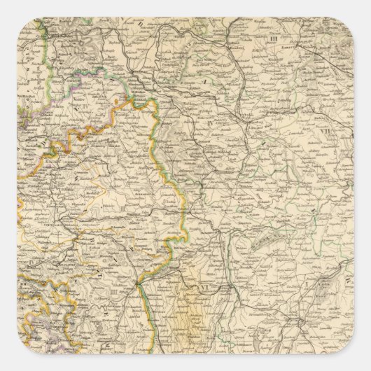 Deutschland 2 quadratischer aufkleber (Vorderseite)