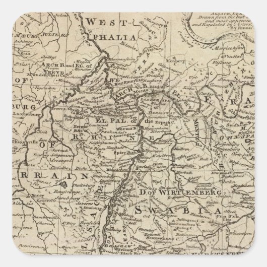 Deutschland 30 quadratischer aufkleber (Vorderseite)