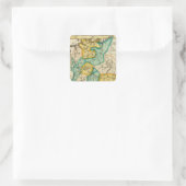 Deutschland 4 quadratischer aufkleber (Tasche)
