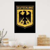 Deutschland Adler - Deutsche Wappenrühre Poster (Küche)
