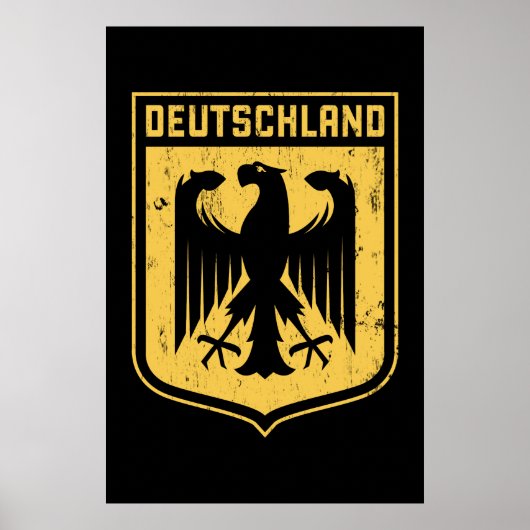 Deutschland Adler - Deutsche Wappenrühre Poster (Vorne)