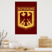 Deutschland Adler - Deutsche Wappenrühre Poster (Küche)