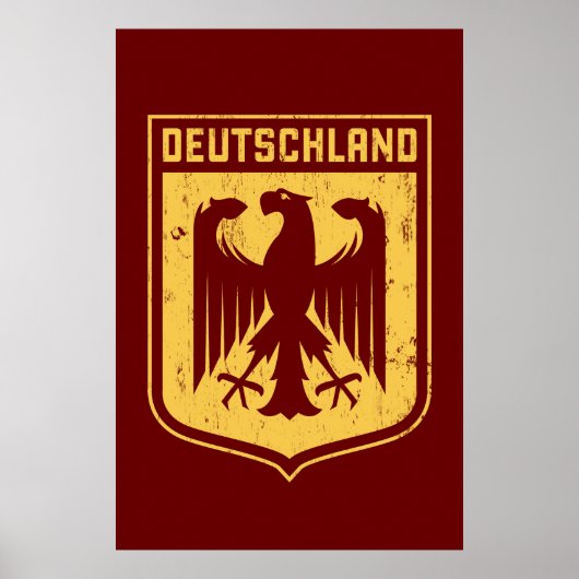 Deutschland Adler - Deutsche Wappenrühre Poster (Vorne)