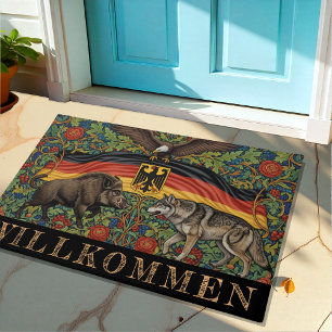 Deutschland, Adlerflagge, Boar und Wolfskunst Fußmatte
