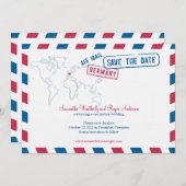 Deutschland Air Mail Wedding Save the Date (Vorne/Hinten)