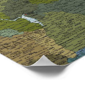 Deutschland - Anstieg des Meeresspiegels um 100 m Poster (Ecke)