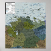 Deutschland - Anstieg des Meeresspiegels um 100 m Poster (Vorne)