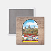 Deutschland Aschaffenburg Vintages Souvenir Magnet (Vorderseite/Rückseite)