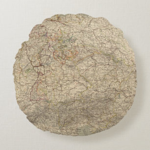 Deutschland-Atlas-Karte Rundes Kissen