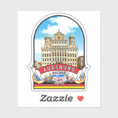 Deutschland Augsburg Vintage souvenir Aufkleber (Blatt)