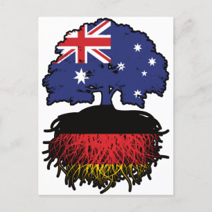 Deutschland Australien Tree Roots Postkarte