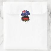 Deutschland Australien Tree Roots Runder Aufkleber (Tasche)