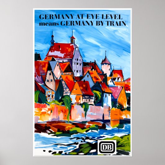 Deutschland-Bahn-Plakat Poster (Vorne)