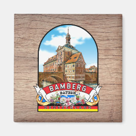 Deutschland Bamberg Vintages Souvenir Magnet