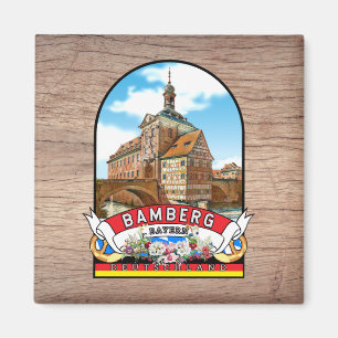 Deutschland Bamberg Vintages Souvenir Magnet
