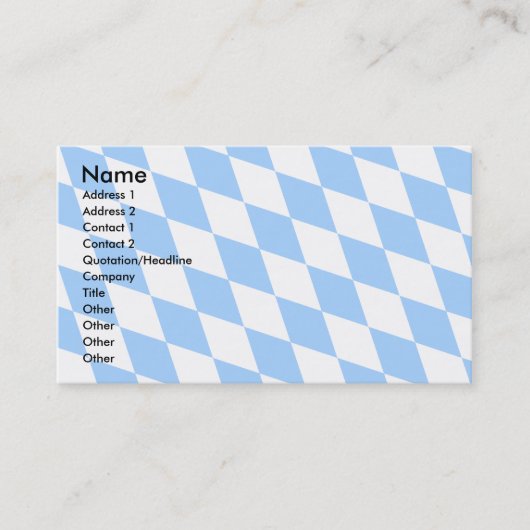 Deutschland Bayerische Flagge Visitenkarte (Vorderseite)