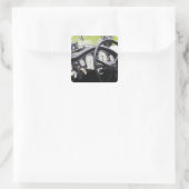 Deutschland, Bayern-Bayern, München BMW Welt Auto  Quadratischer Aufkleber (Tasche)