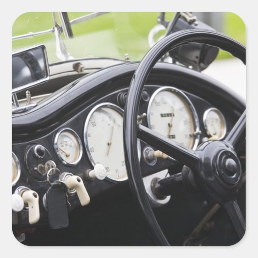 Deutschland, Bayern-Bayern, München BMW Welt Auto  Quadratischer Aufkleber (Vorderseite)