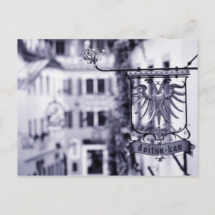 Deutschland, Bayern, Rottenburg. Hotelschild Postkarte