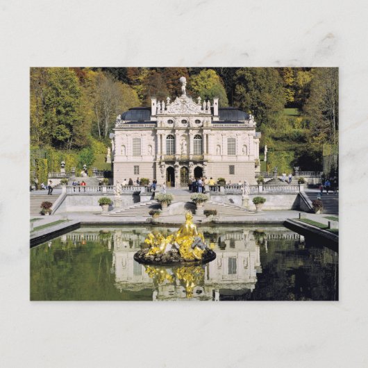 Deutschland, Bayern, Schloss Linderhof. Linderhof Postkarte (Vorderseite)
