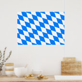 Deutschland Bayernflagge Poster (Küche)