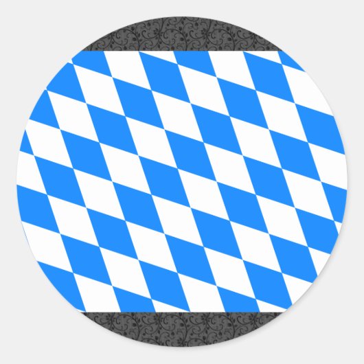 Deutschland Bayernflagge Runder Aufkleber (Vorderseite)