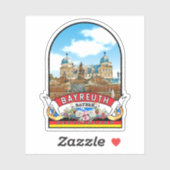 Deutschland Bayreuth Vintages Andenken Aufkleber (Blatt)