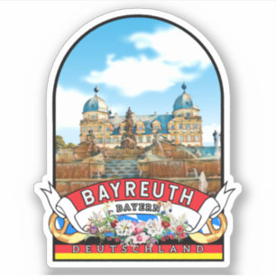 Deutschland Bayreuth Vintages Andenken Aufkleber