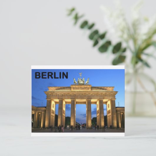 Deutschland Berlin Brandenburger Tor aufgehoben Postkarte (Stehend Vorderseite)