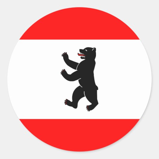 Deutschland Berlin Hochwertige Flagge Runder Aufkleber (Vorderseite)
