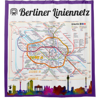 " Deutschland: BERLIN Liniennetz (S-/U-Bahn) ... Duschvorhang