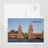 Deutschland Berlin Oberbaumbrucke (St.K.) Postkarte (Vorne/Hinten)