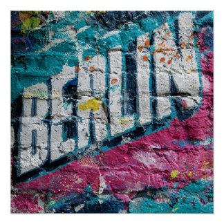 Deutschland Berlin Straße Vandalismus Vintage  Poster