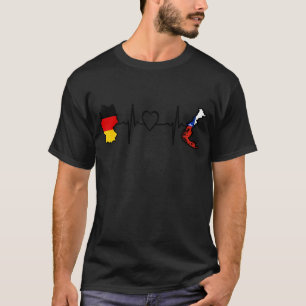 Deutschland Chili Flag Deutsches chilenisches Hear T-Shirt