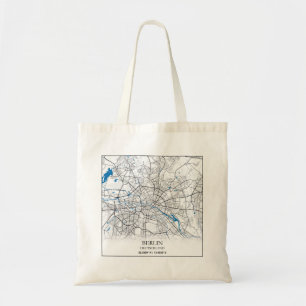 Deutschland City Map Koordinaten Tragetasche