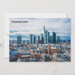 Deutschland City Skyline Foto Flat Card
