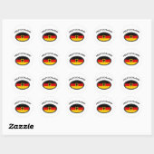 Deutschland cooles Flaggendesign! Runder Aufkleber (Blatt)