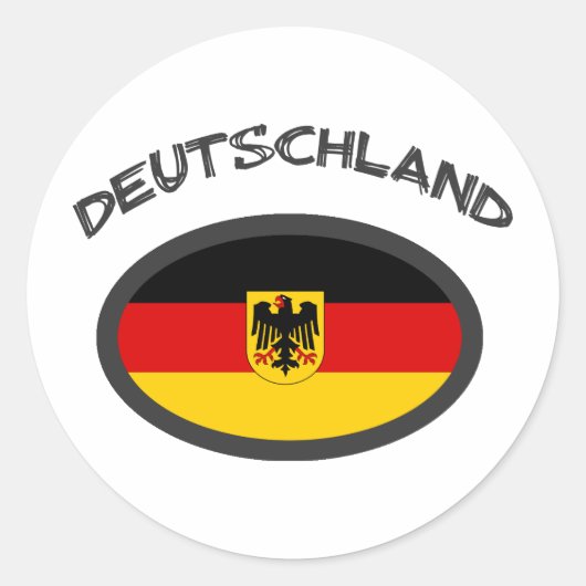 Deutschland cooles Flaggendesign! Runder Aufkleber (Vorderseite)