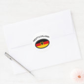 Deutschland cooles Flaggendesign! Runder Aufkleber (Umschlag)