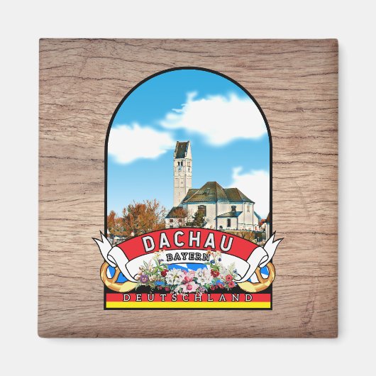 Deutschland Dachau Vintage souvenir Magnet (Vorne)