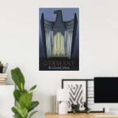 Deutschland, Das Land der Musik Vintage Reiseplaka Poster (Heimbüro)